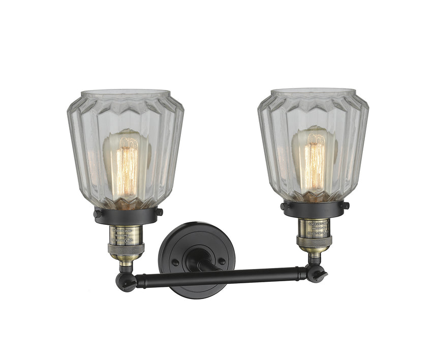 Innovations - 208-BAB-G142 - Two Light Bath Vanity - Franklin Restoration - Black Antique Brass