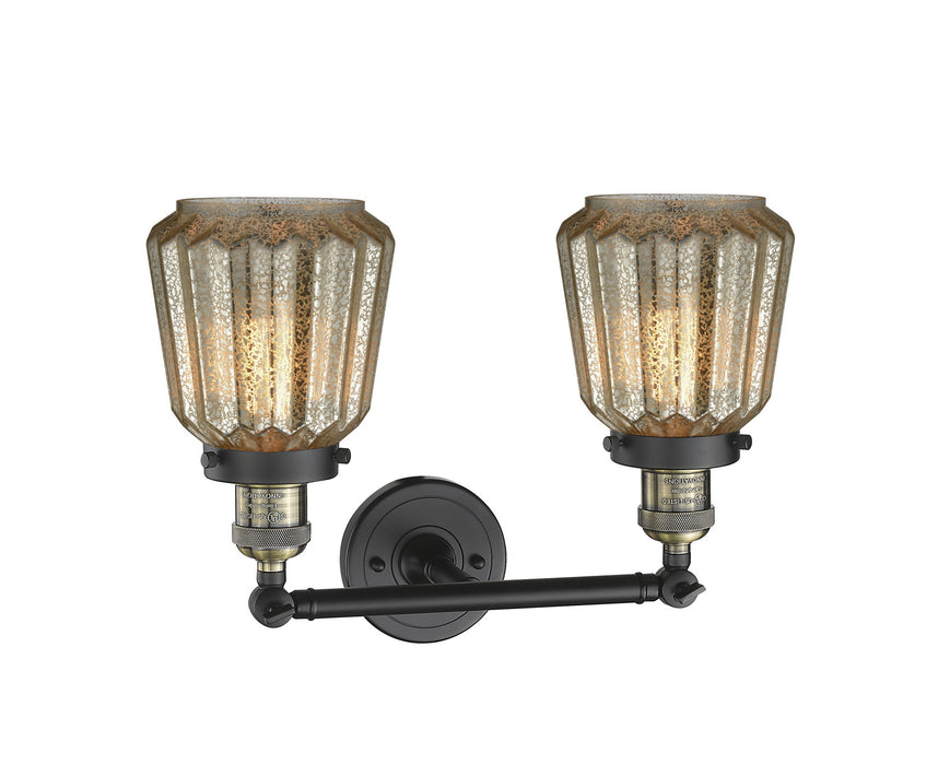 Innovations - 208-BAB-G146 - Two Light Bath Vanity - Franklin Restoration - Black Antique Brass