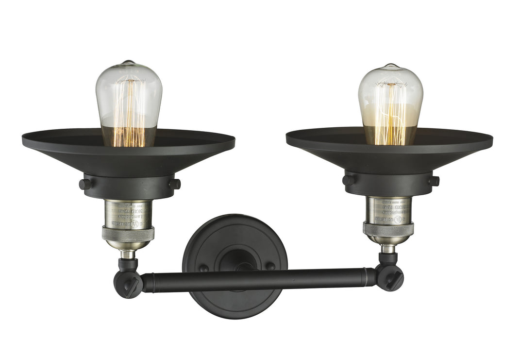 Innovations - 208-BAB-M6 - Two Light Bath Vanity - Franklin Restoration - Black Antique Brass