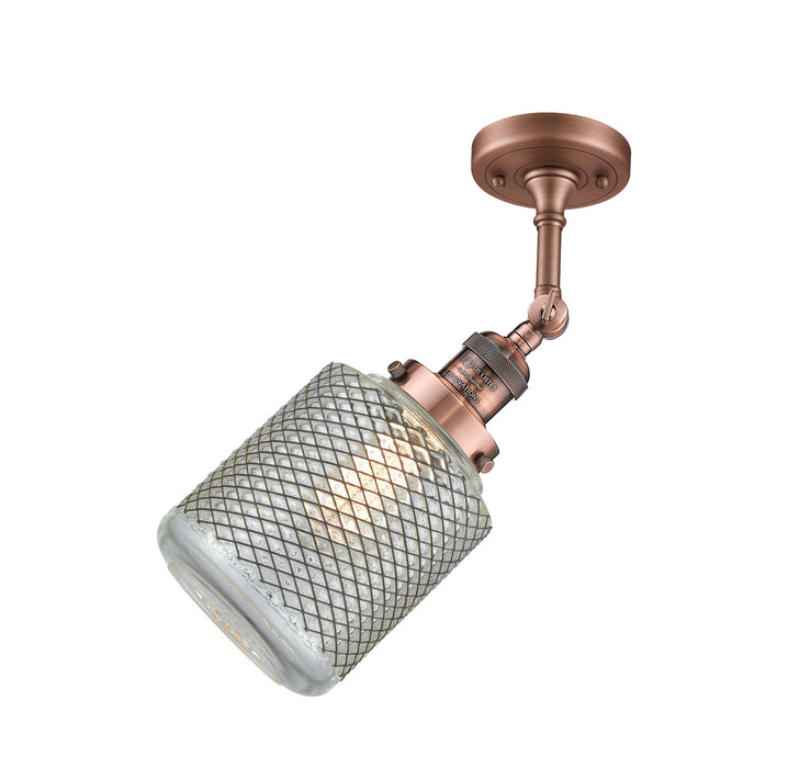 Innovations - 201F-AC-G262 - One Light Semi-Flush Mount - Franklin Restoration - Antique Copper