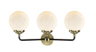 Innovations - 284-3W-BAB-G201-6-LED - LED Bath Vanity - Nouveau - Black Antique Brass