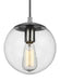 Generation Lighting - 6501801EN7-04 - One Light Pendant - Leo - Hanging Globe - Satin Aluminum