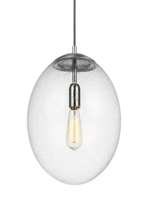 Generation Lighting - 6801801EN7-04 - One Light Pendant - Leo - Hanging Globe - Satin Aluminum