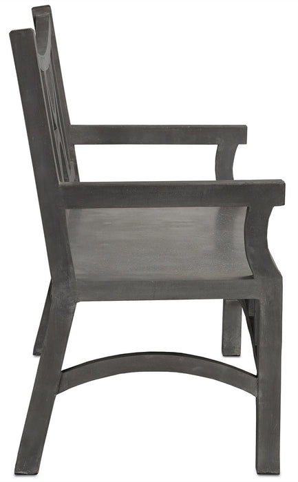Currey and Company - 2000-0011 - Bench - Dark Gray/Faux Bois