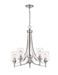 Z-Lite - 473-5BN - Five Light Chandelier - Joliet - Brushed Nickel