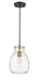 Z-Lite - 476MP-MB-OBR - One Light Pendant - Bella - Matte Black / Olde Brass