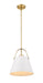 Z-Lite - 726P-MW+HBR - One Light Pendant - Z-Studio - Matte White / Heritage Brass