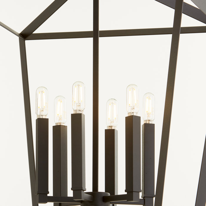 Six Light Chandelier-Foyer/Hall Lanterns-Cyan-Lighting Design Store