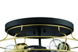Craftmade - 50683-FBSB - Three Light Flushmount - Thatcher - Flat Black/Satin Brass
