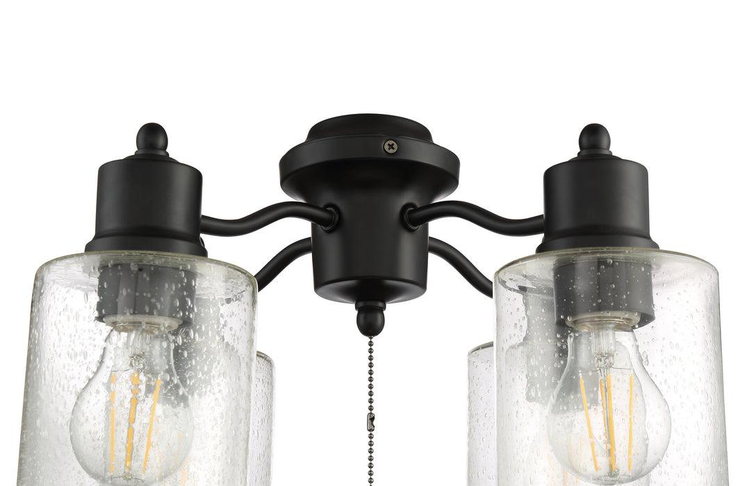 Craftmade - LK403107-FB-LED - LED Fan Light Kit - 4 Arm Light Kit - Flat Black