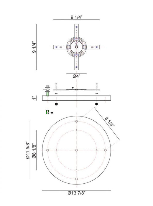 Matteo Lighting - CP0105BK - Ceiling Canopy - Multi Ceiling Canopy (Line Voltage) - Black