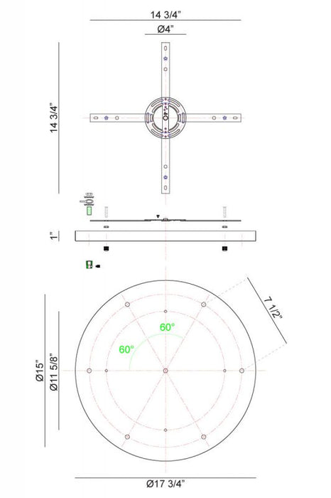 Matteo Lighting - CP0107BN - Ceiling Canopy - Multi Ceiling Canopy (Line Voltage) - Brushed Nickel