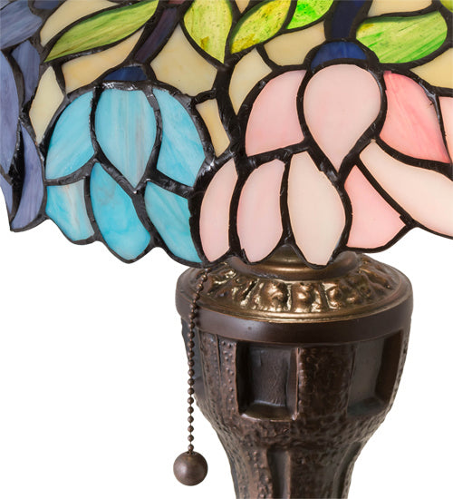 Meyda Tiffany - 224040 - One Light Table Lamp - Wisteria - Mahogany Bronze