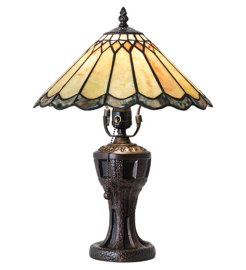 Meyda Tiffany - 224113 - One Light Table Lamp - Carousel - Mahogany Bronze