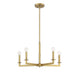 Meridian - M10069NB - Five Light Chandelier - Mchan - Natural Brass