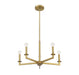 Meridian - M10069NB - Five Light Chandelier - Mchan - Natural Brass