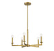 Meridian - M10069NB - Five Light Chandelier - Mchan - Natural Brass