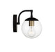Meridian - M50033ORBNB - One Light Outdoor Wall Sconce - Moutd - Oil Rubbed Bronze with Brass