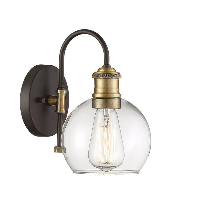 Meridian - M50040ORBNB - One Light Outdoor Wall Sconce - Moutd - Oil Rubbed Bronze with Brass