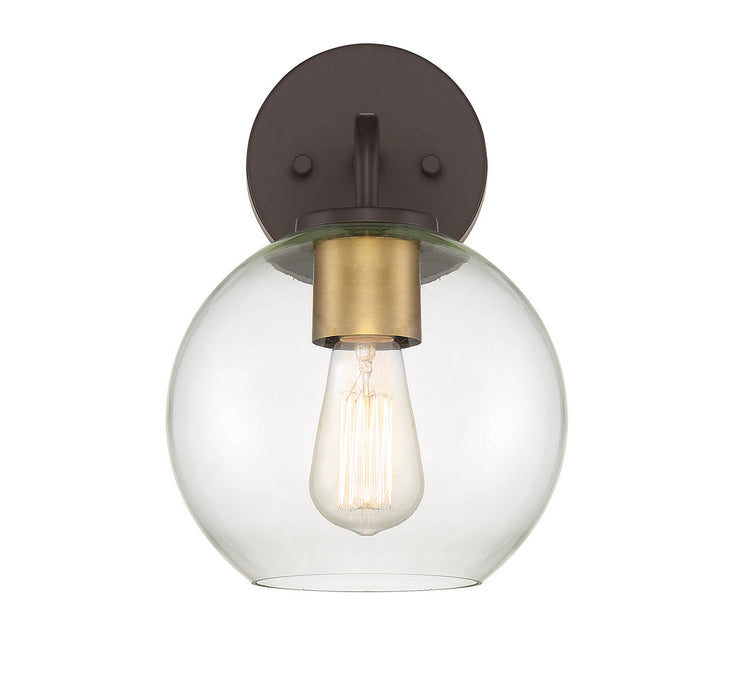 Meridian - M50044ORBNB - One Light Outdoor Wall Sconce - Moutd - Oil Rubbed Bronze with Brass
