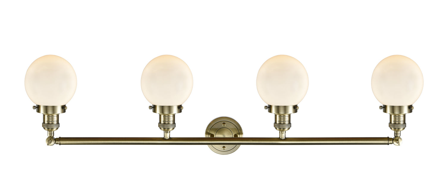 Innovations - 215-AB-G201-6 - Four Light Bath Vanity - Franklin Restoration - Antique Brass