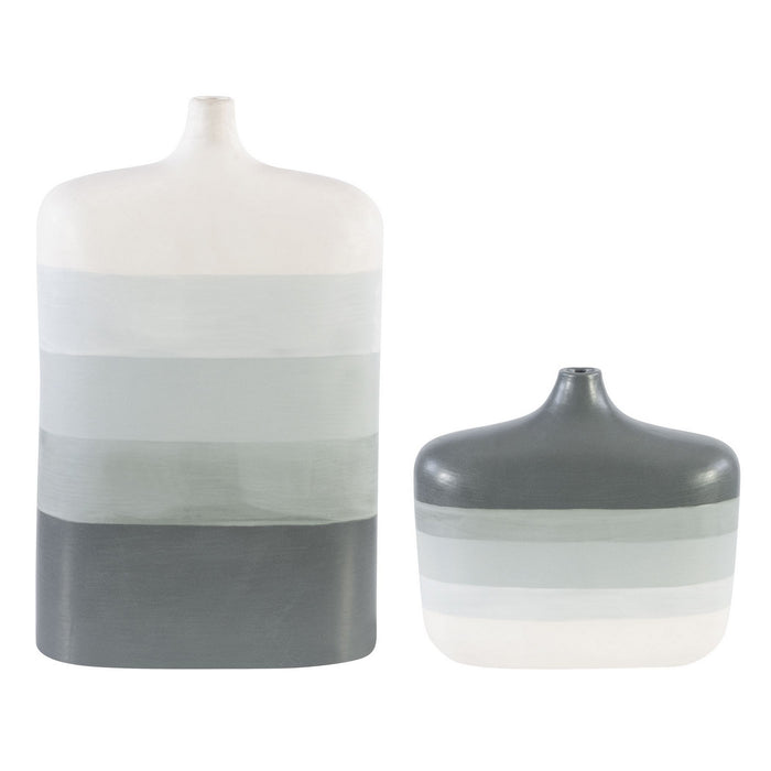 Uttermost - 17722 - Vases, S/2 - Guevara - Striped Gray
