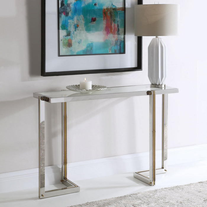 Uttermost - 24937 - Console Table - Locke - Polished Nickel