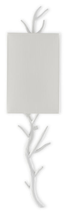 Currey and Company - 5000-0149 - One Light Wall Sconce - Baneberry - Gesso White