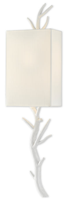 Currey and Company - 5000-0149 - One Light Wall Sconce - Baneberry - Gesso White