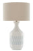 Currey and Company - 6000-0516 - One Light Table Lamp - Samba - White/Sky Blue
