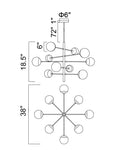 CWI Lighting - 1226P38-10-169 - LED Chandelier - Compass - Medallion ...