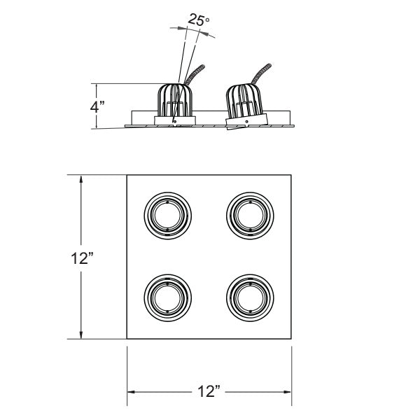 Eurofase - 30237-02 - Four Light Downlight - White