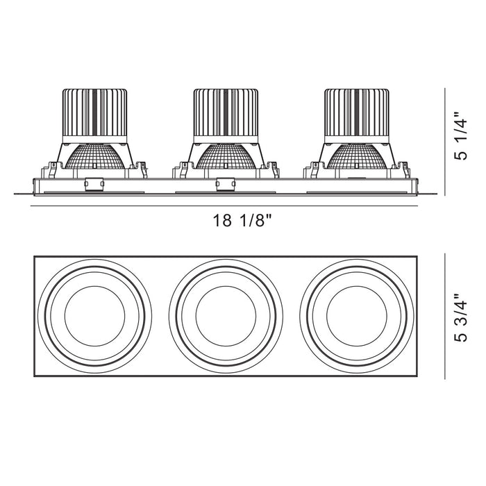 Eurofase - 35357-30-01 - Three Light Downlight - Amigo - Black