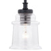 Vaxcel - P0306 - One Light Mini Pendant - Toledo - Matte Black