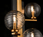 DVI Lighting - DVP40499BR+GR-RPG - Three Light Wall Sconce - Tropea - Brass and Graphite with Ripple Glass