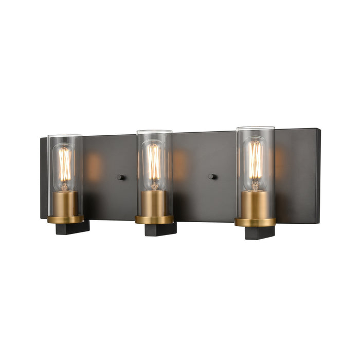 DVI Lighting - DVP28143MF+GR-CL - Three Light Vanity - Sambre - Multiple Finishes and Graphite with Clear Glass