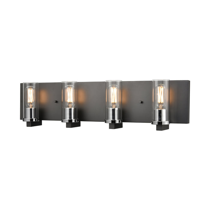 DVI Lighting - DVP28144MF+GR-CL - Four Light Vanity - Sambre - Multiple Finishes and Graphite with Clear Glass