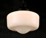 DVI Lighting - DVP7511EB - One Light Semi-Flush Mount - Schoolhouse - Ebony with True Opal Glass