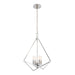 Norwell Lighting - 5388-PN-NG - Four Light Chandelier - Trapezoid - Polished Nickel