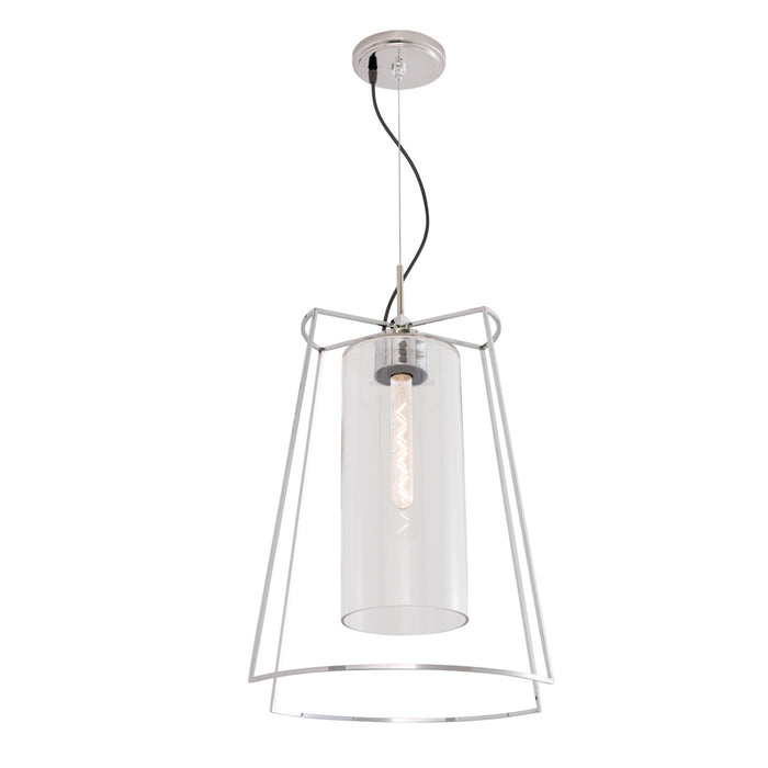 Norwell Lighting - 5389-PN-CL - One Light Pendant - Cere - Polished Nickel