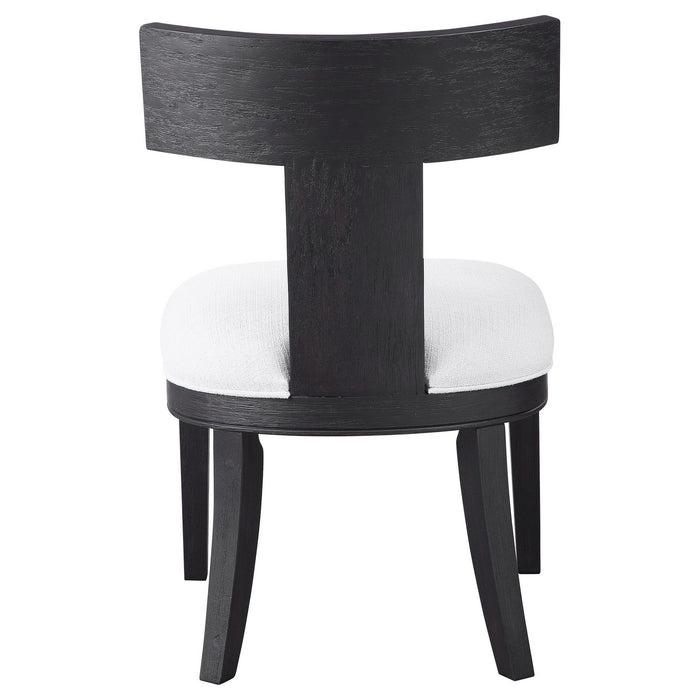 Uttermost - 23533 - Chair - Idris - Brushed And Rubbed In A Charcoal Black Stain