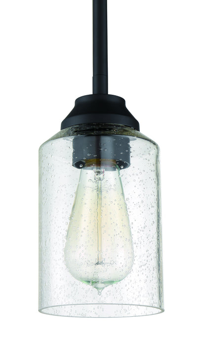 Craftmade - 53191-FB - One Light Mini Pendant - Chicago - Flat Black