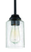 Craftmade - 53191-FB - One Light Mini Pendant - Chicago - Flat Black