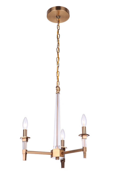 Craftmade - 53223-SB - Three Light Chandelier - Tarryn - Satin Brass