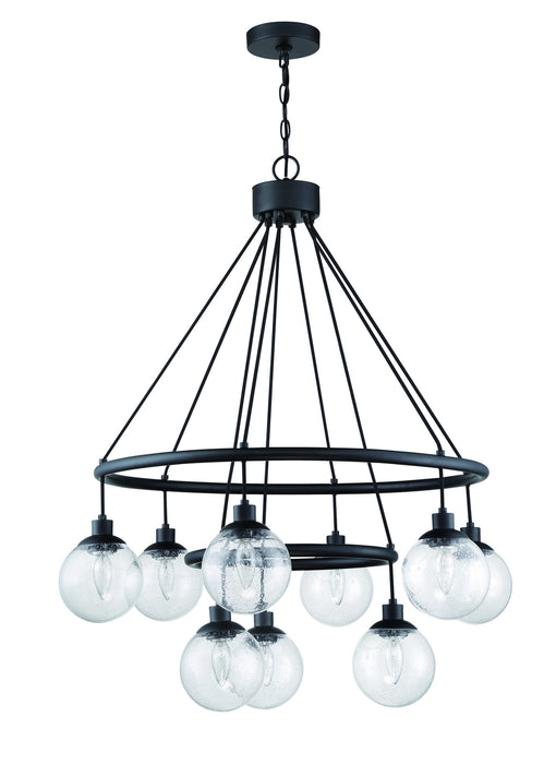 Craftmade - 53329-FB - Nine Light Chandelier - Que - Flat Black