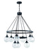 Craftmade - 53329-FB - Nine Light Chandelier - Que - Flat Black