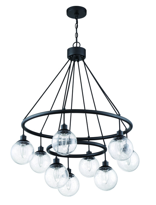 Craftmade - 53329-FB - Nine Light Chandelier - Que - Flat Black