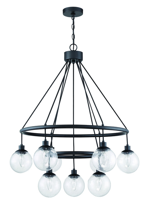 Craftmade - 53329-FB - Nine Light Chandelier - Que - Flat Black