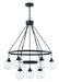 Craftmade - 53329-FB - Nine Light Chandelier - Que - Flat Black