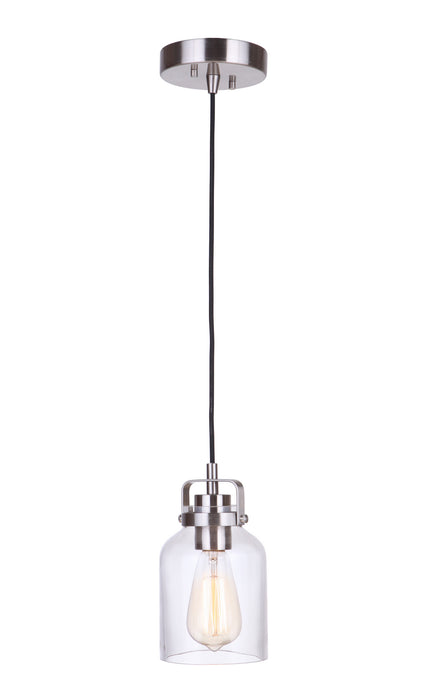 Craftmade - 53691-BNK - One Light Mini Pendant - Foxwood - Brushed Polished Nickel